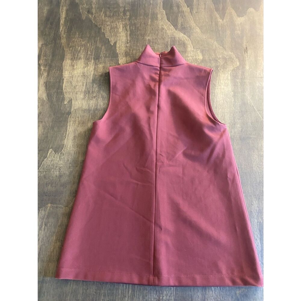 Babaton Sleeveless Mock Neck Tank Top in Dusty Maroon - Picture 4 of 5